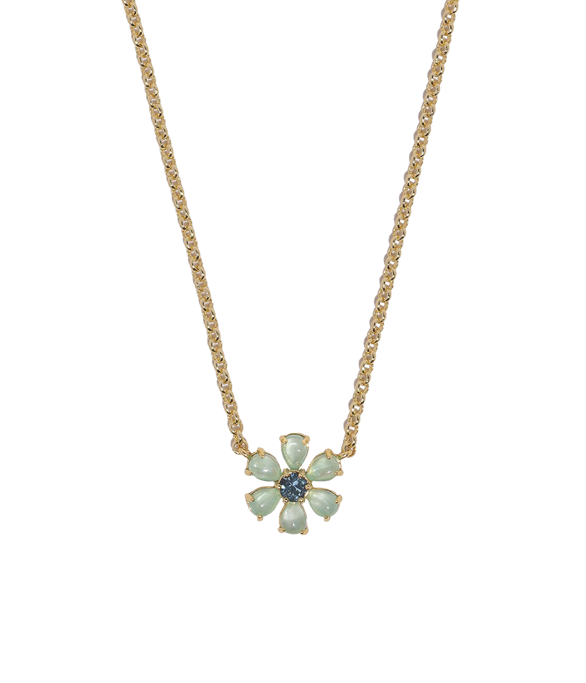 Emeline Flower Necklace in Mint - Loren Hope