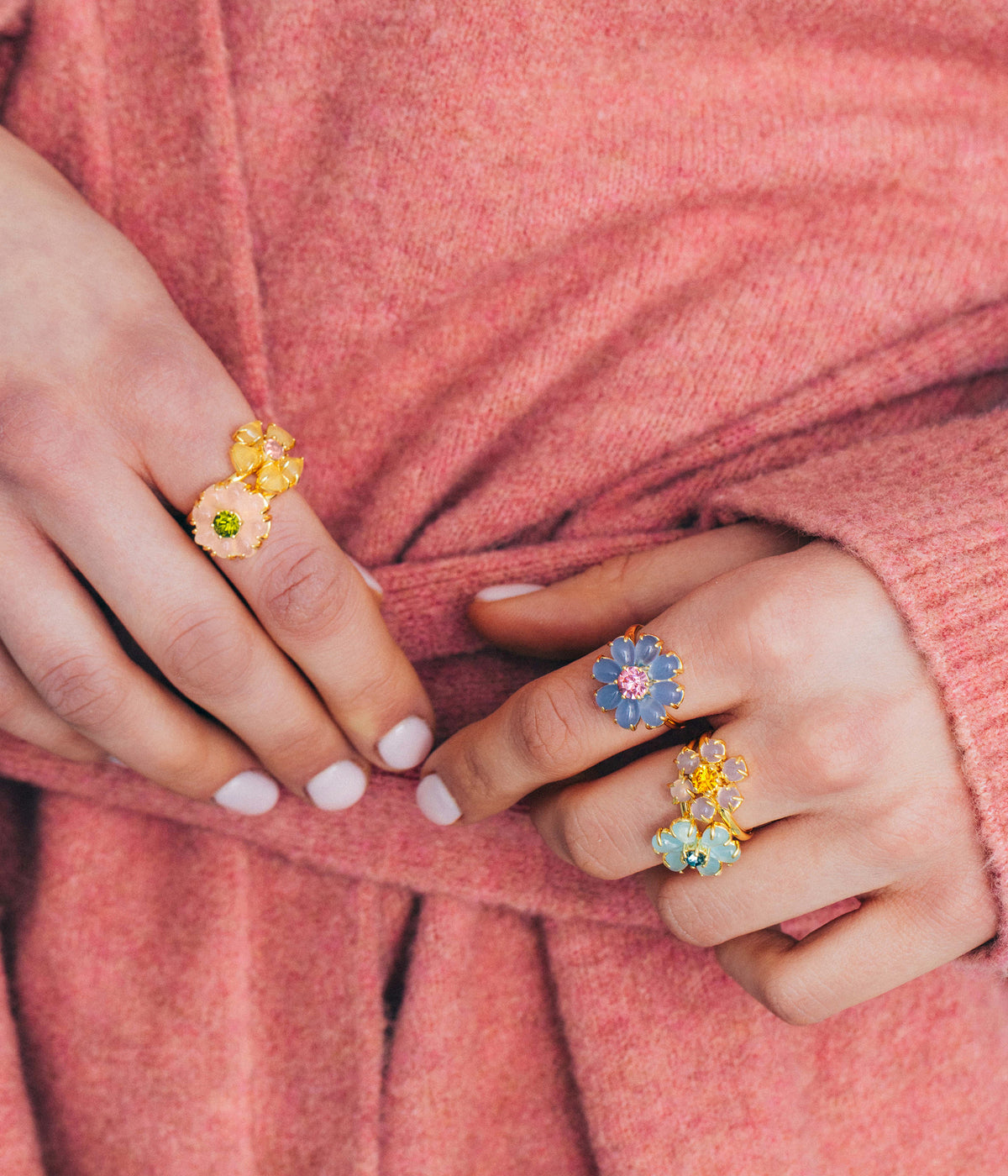 Emeline Flower Ring in Lavender - Loren Hope