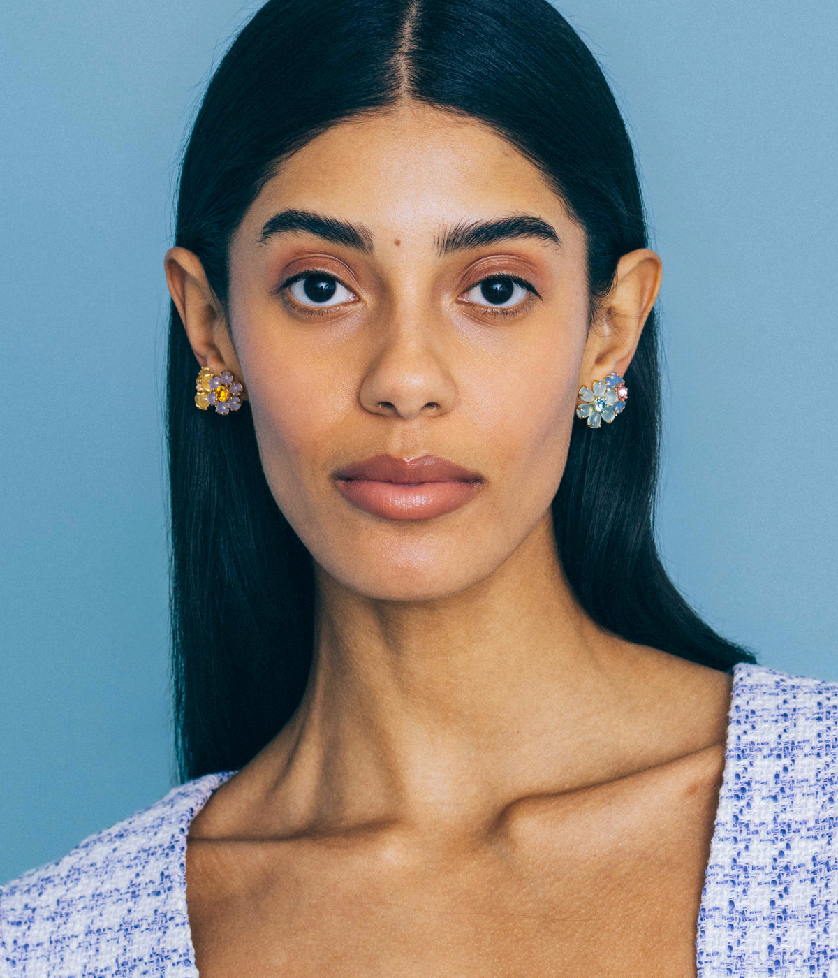 Emeline Flower Studs in Mint - Loren Hope