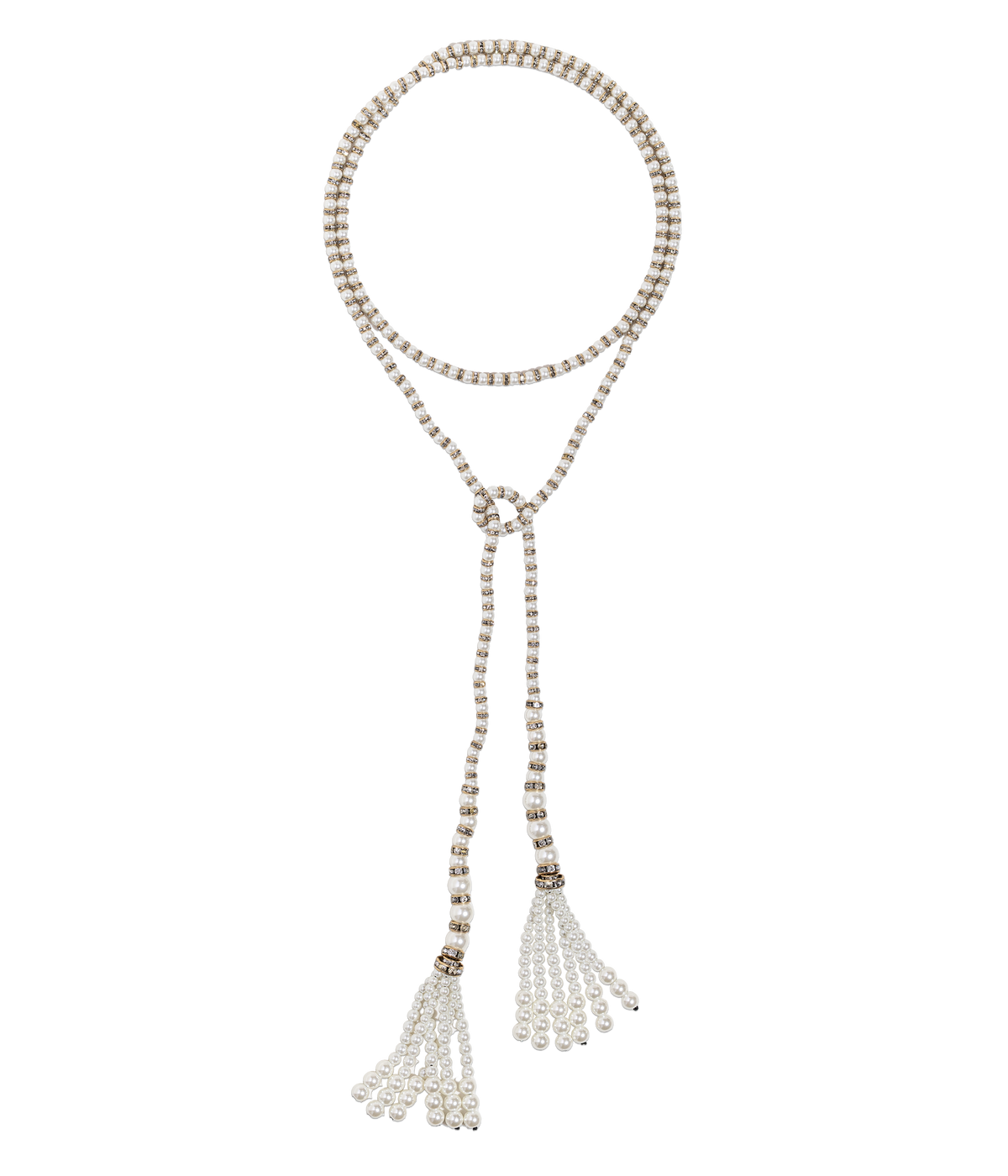 Greer Tassel Lariat in Pearl - Loren Hope