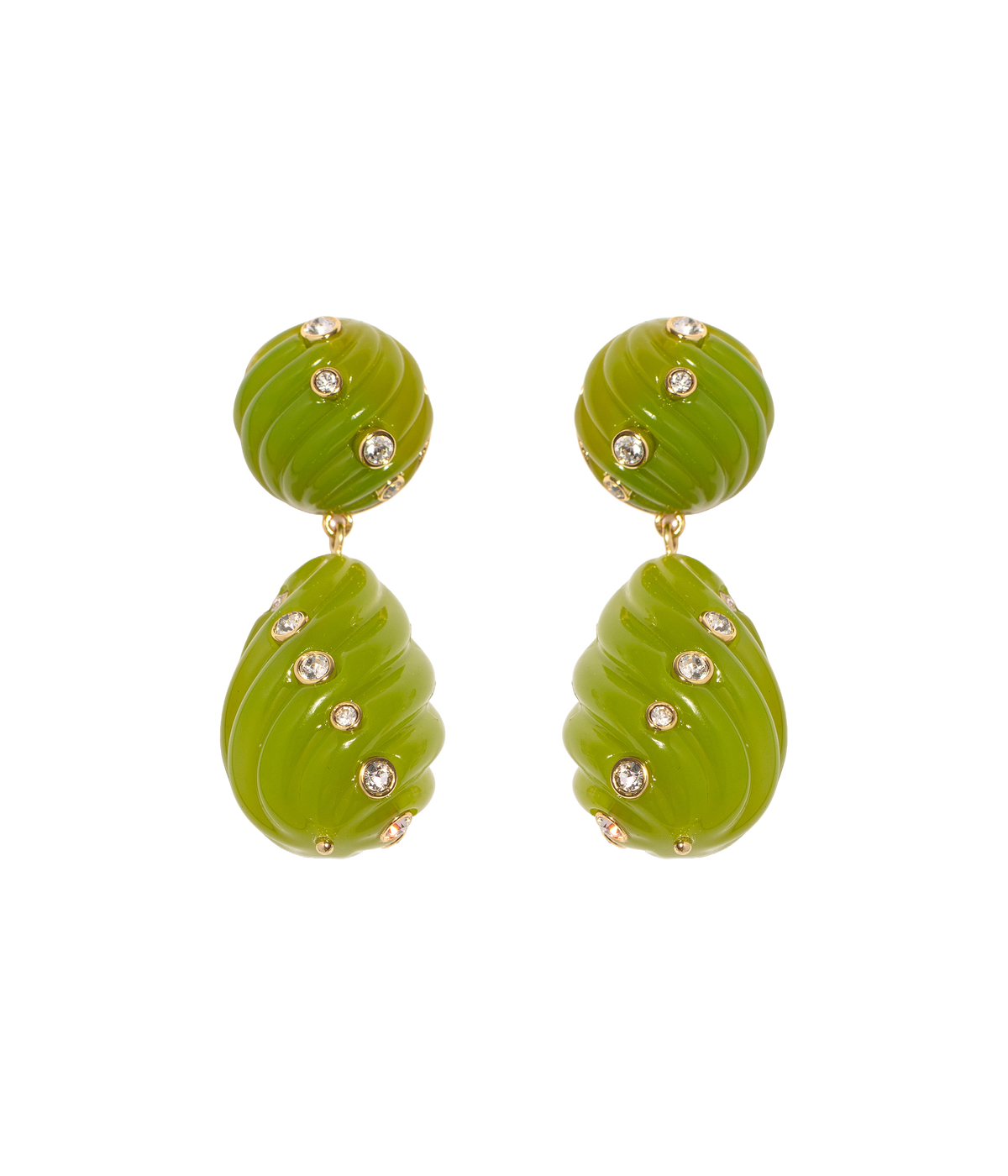 Raeni Drop Earrings in Olivine - Loren Hope