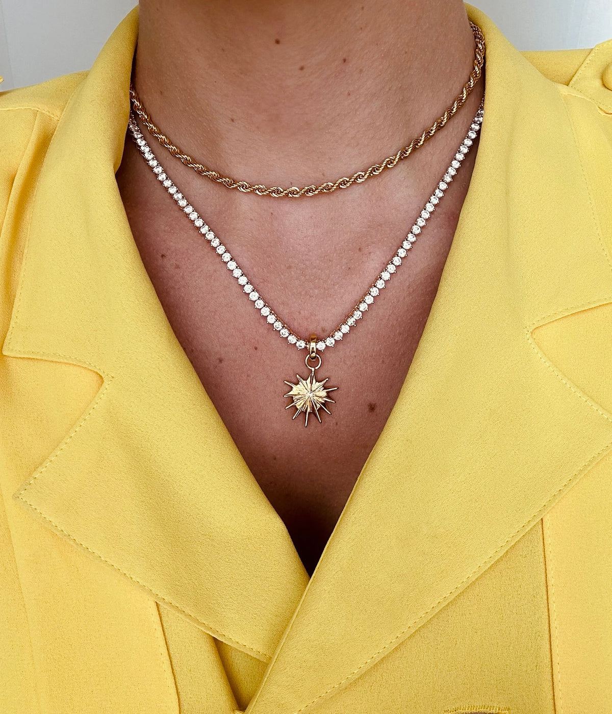 Gold Starburst Charm Pendant - Loren Hope