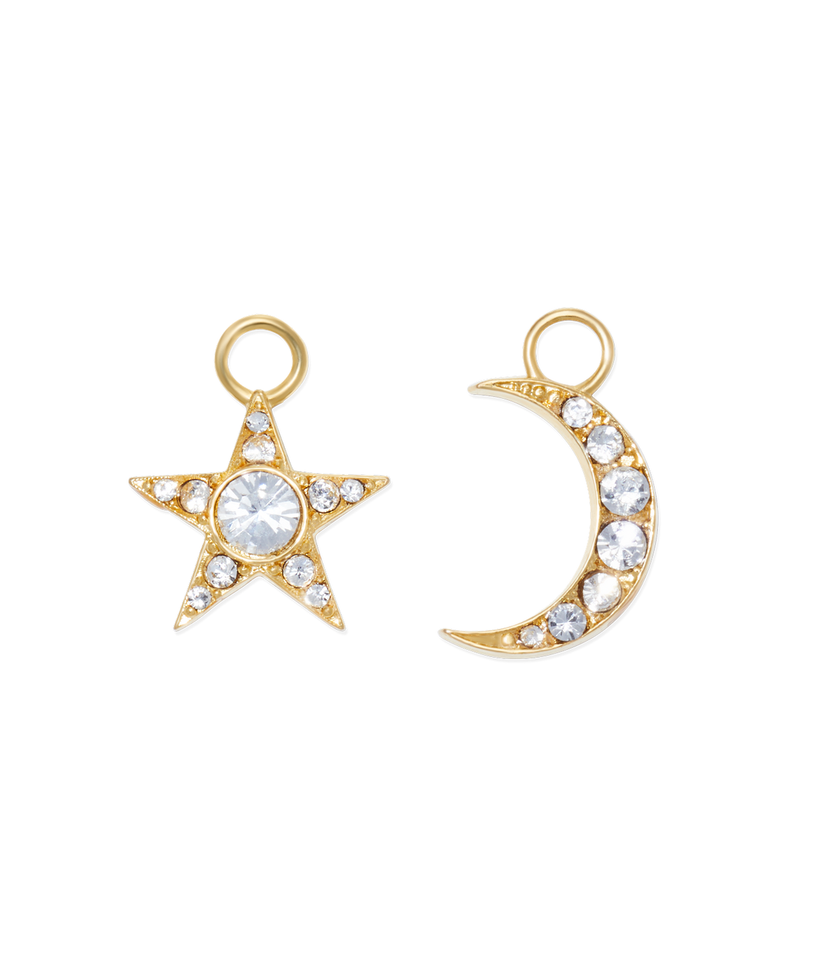 Moon and Star Huggie Charms - Loren Hope