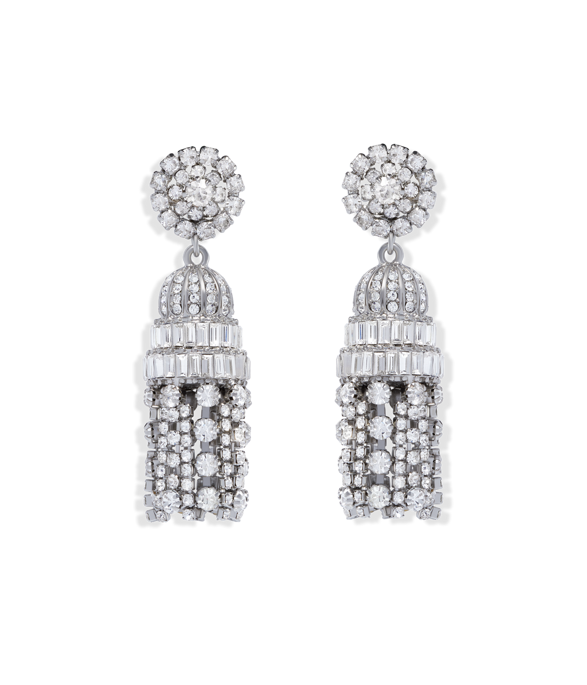 Dynasty Crystal Tassel Earrings - Loren Hope, Lee Radziwill inspired Tassel Earrings