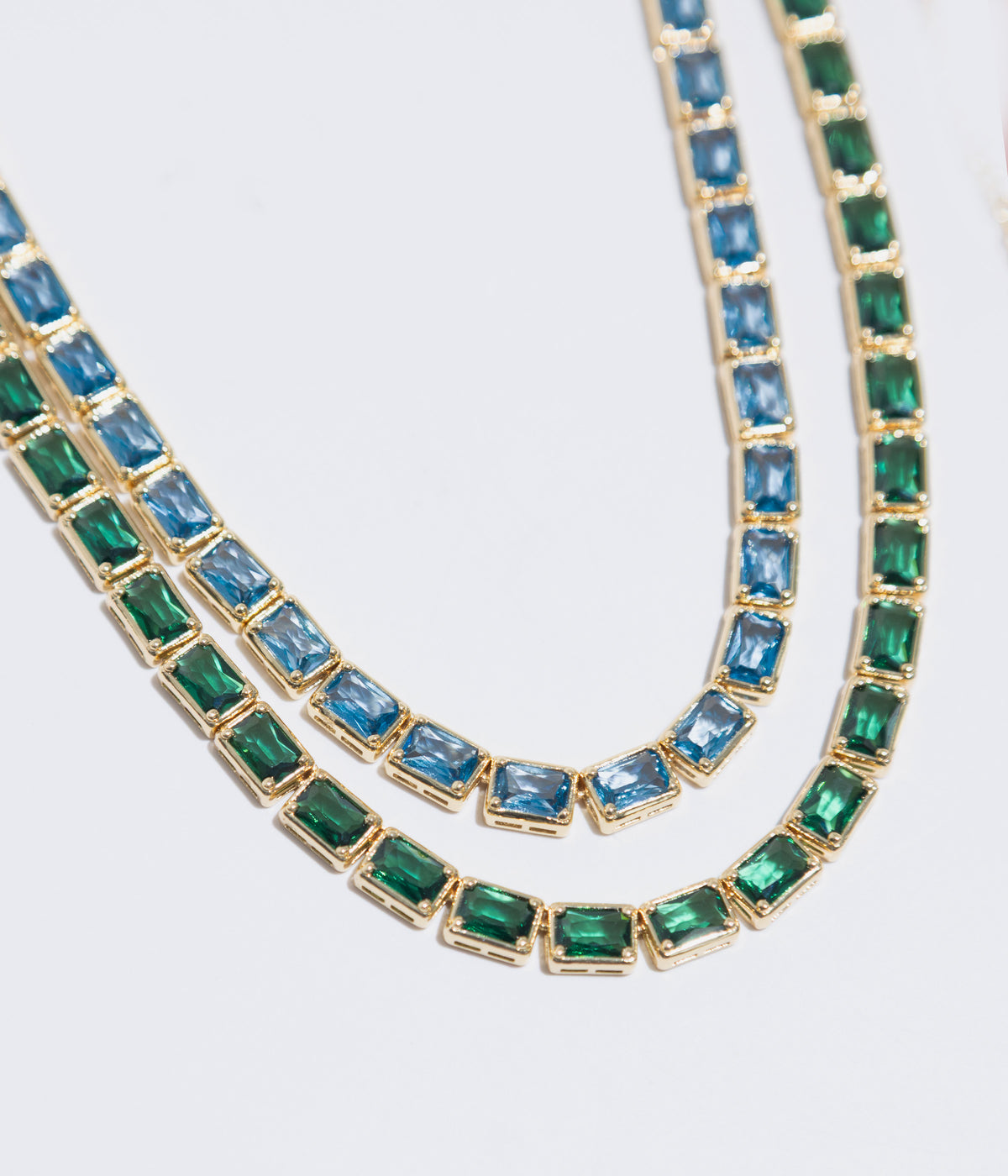 Liza Slider Necklace in Emerald - Loren Hope