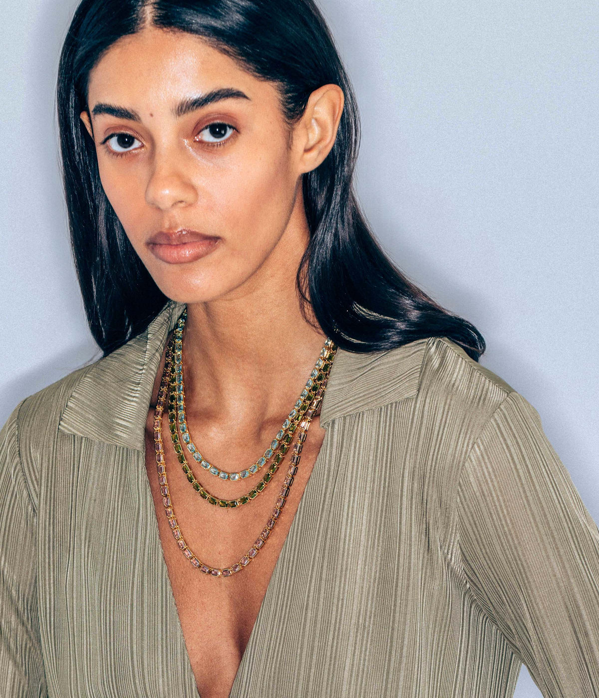 Liza Slider Necklace in Rosaline - Loren Hope