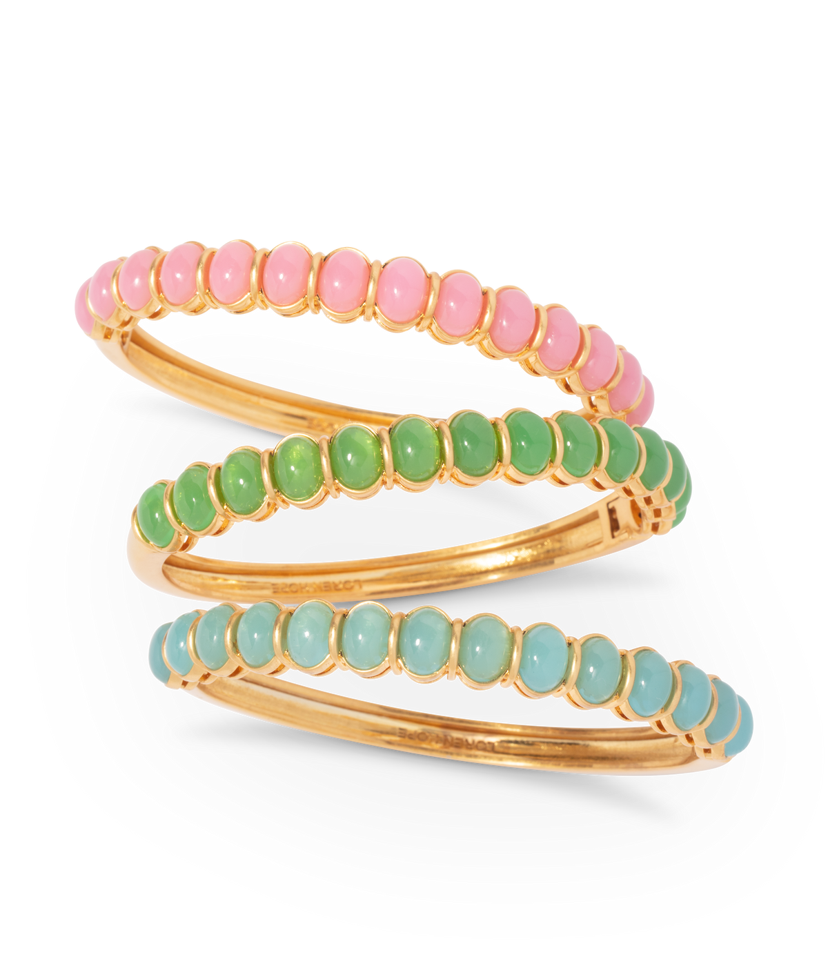 Lillian Bangle Bracelet in Green - Loren Hope