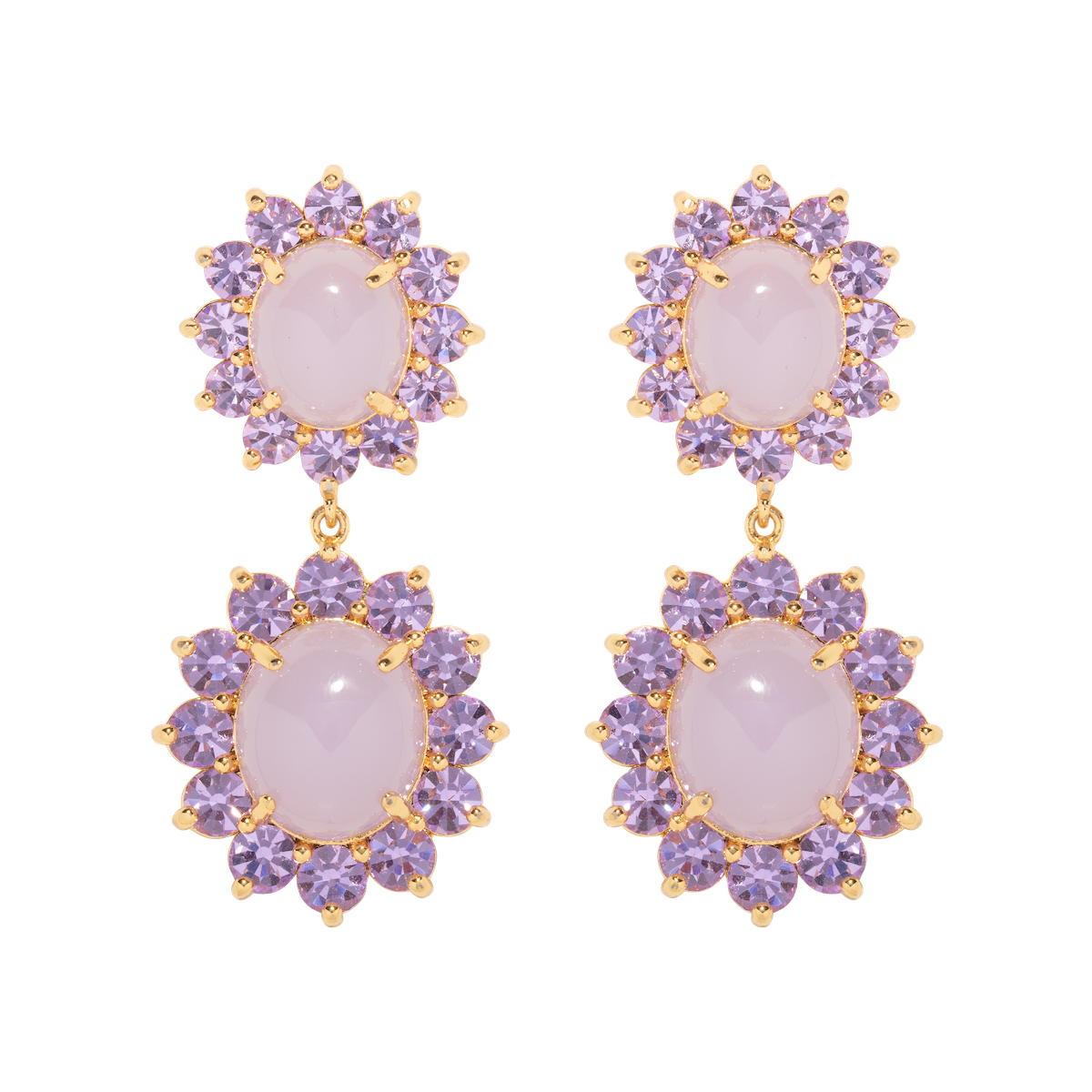 Georgie Drop Earrings in Violet - Loren Hope