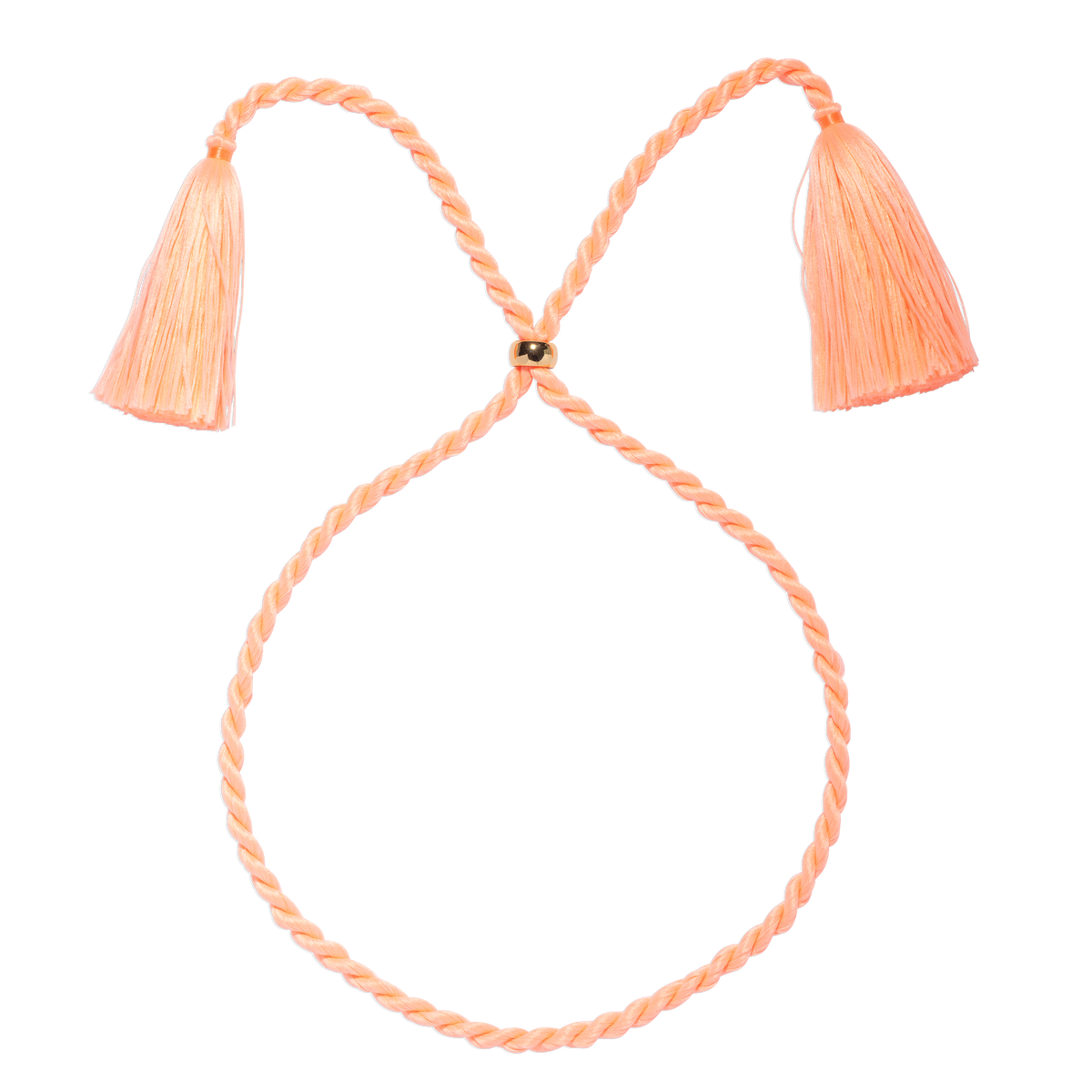 Marina Silk Cord Necklace in Coral - Loren Hope