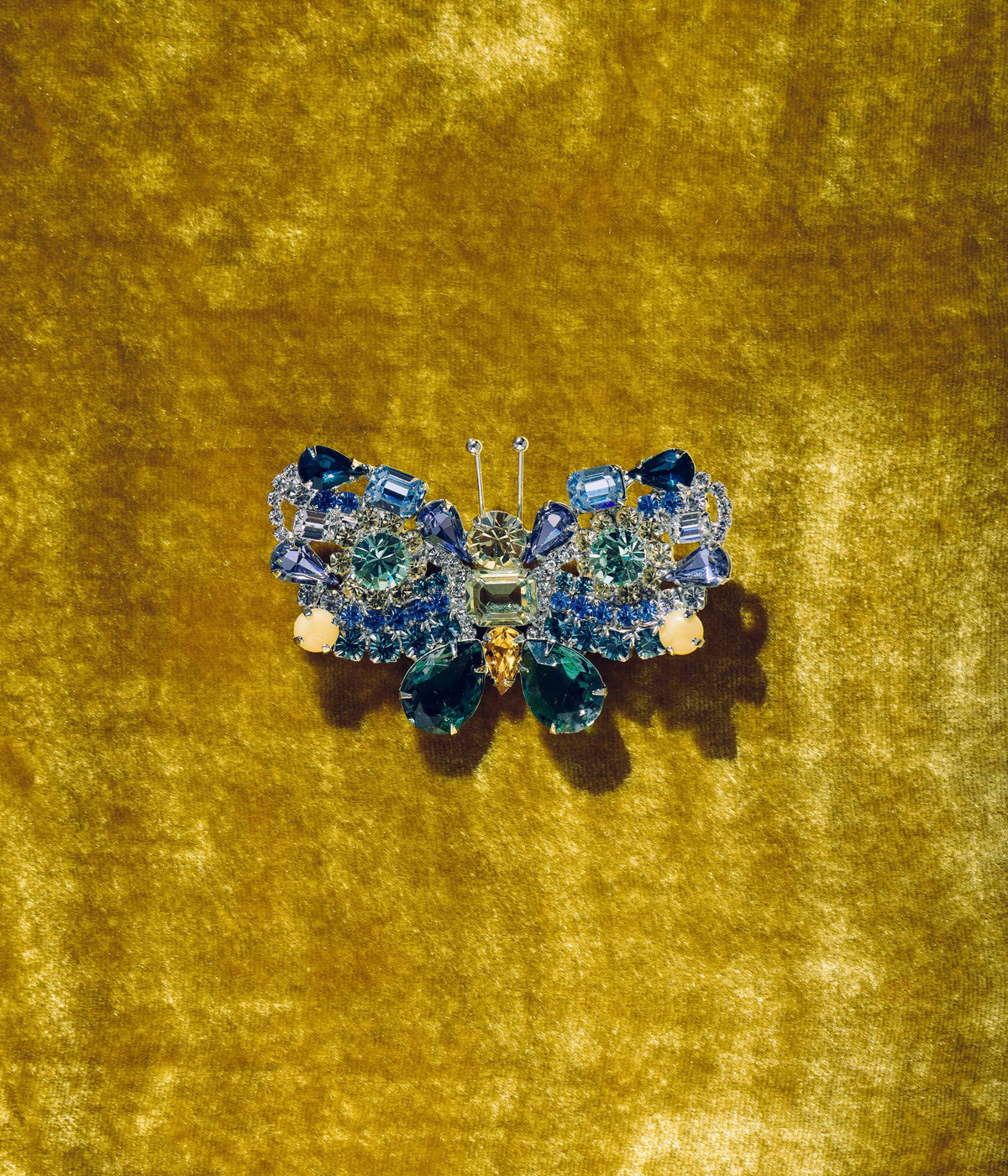Butterfly in Jonquil / Light Sapphire / Crystal - Limited Edition of 20 - Loren Hope