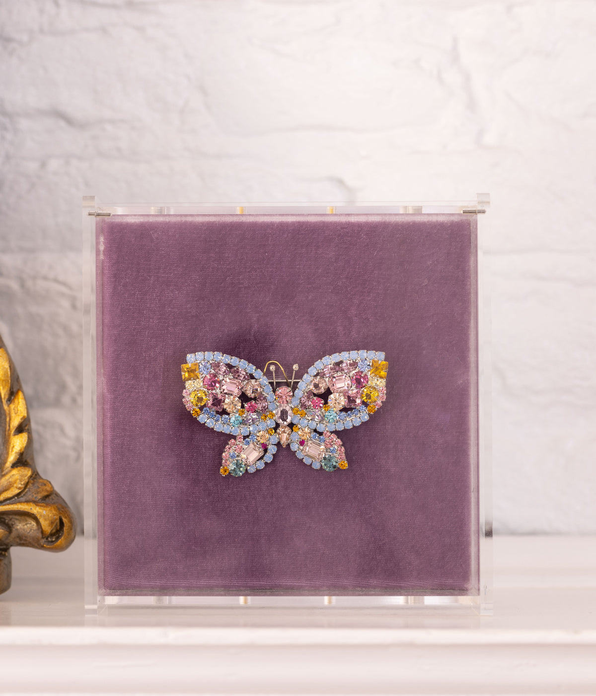 Medium Butterfly in Blue Opal / Topaz / Light Rose