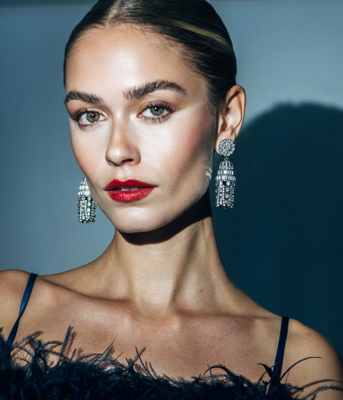 Dynasty Crystal Tassel Earrings - Loren Hope