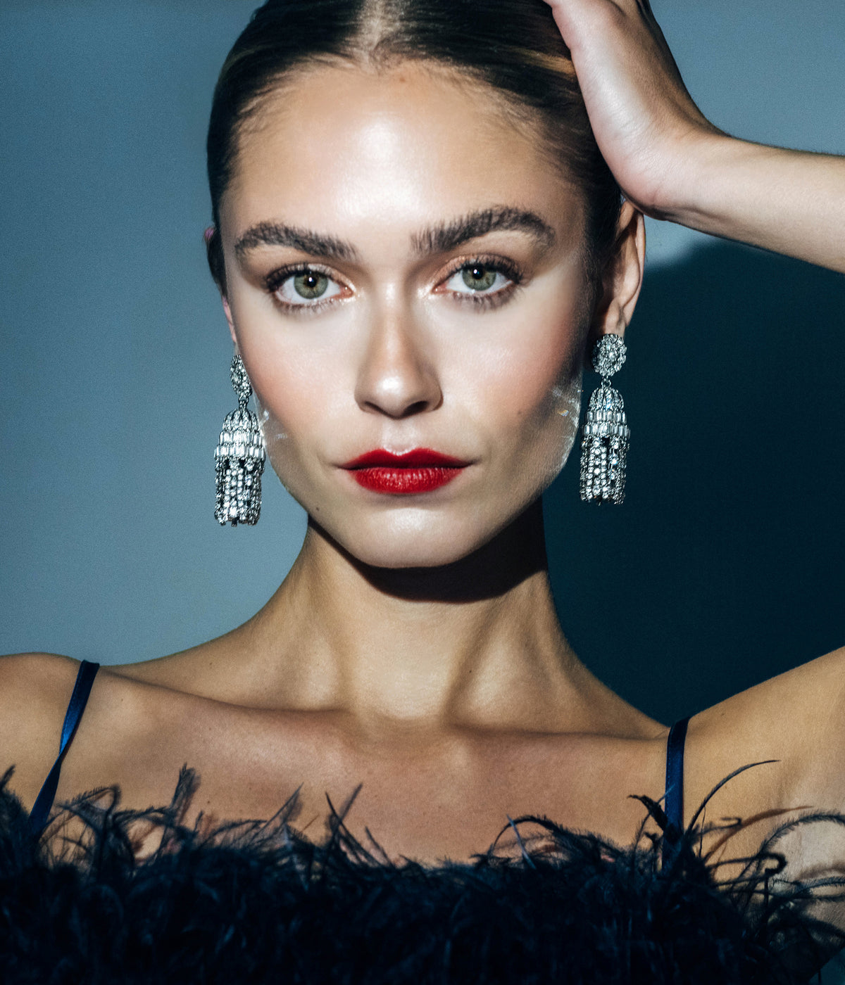 Dynasty Crystal Tassel Earrings - Loren Hope