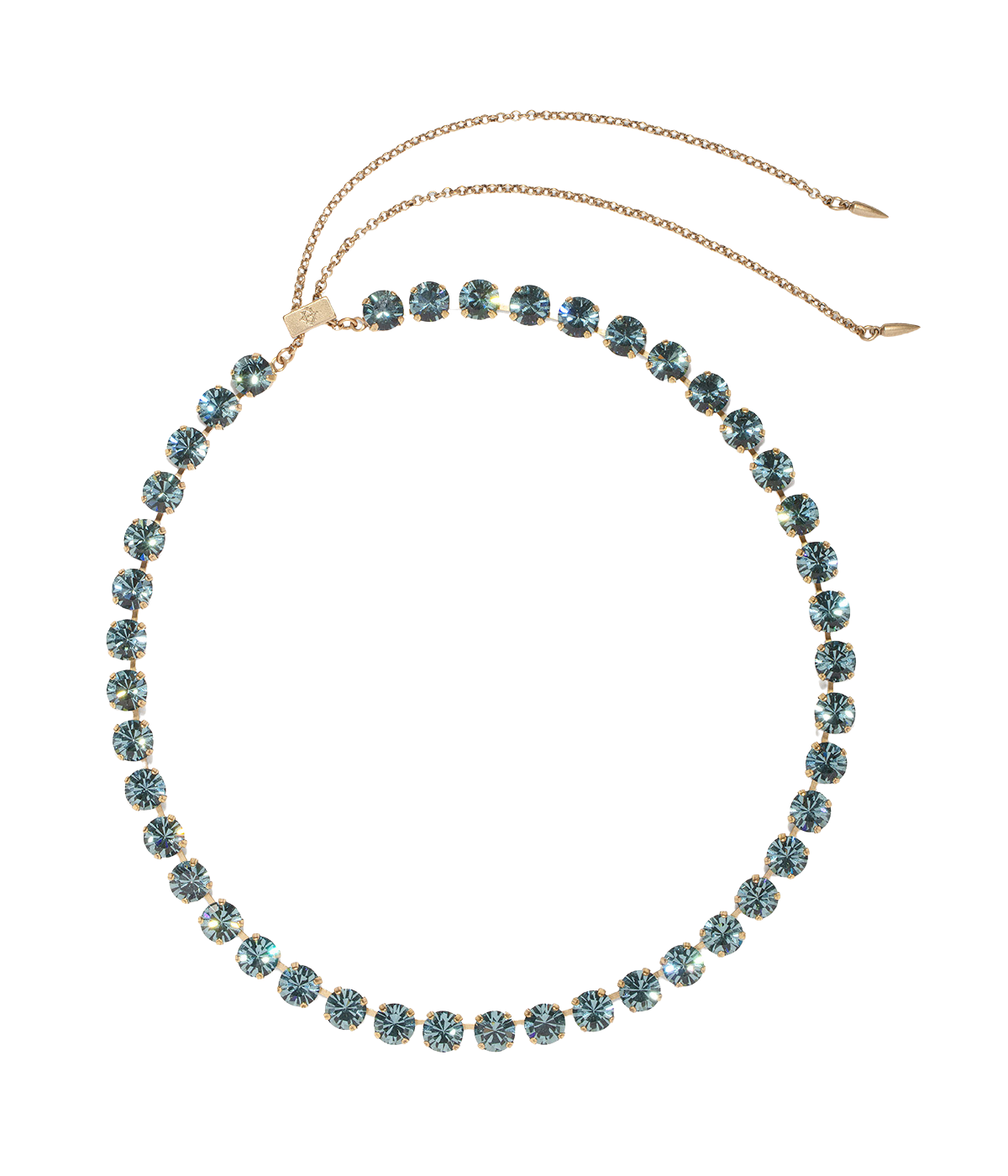 Arista Slider Necklace in Smoked Sapphire - Loren Hope