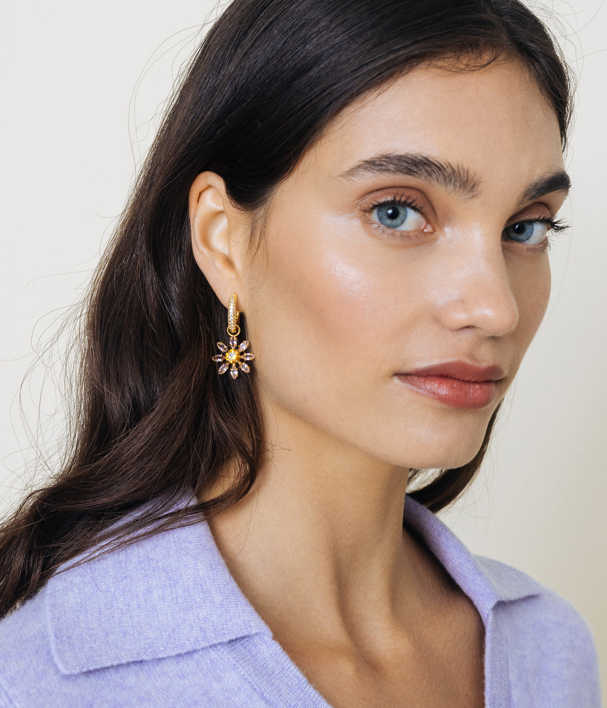 Maisie Flower Huggie Charms - Loren Hope