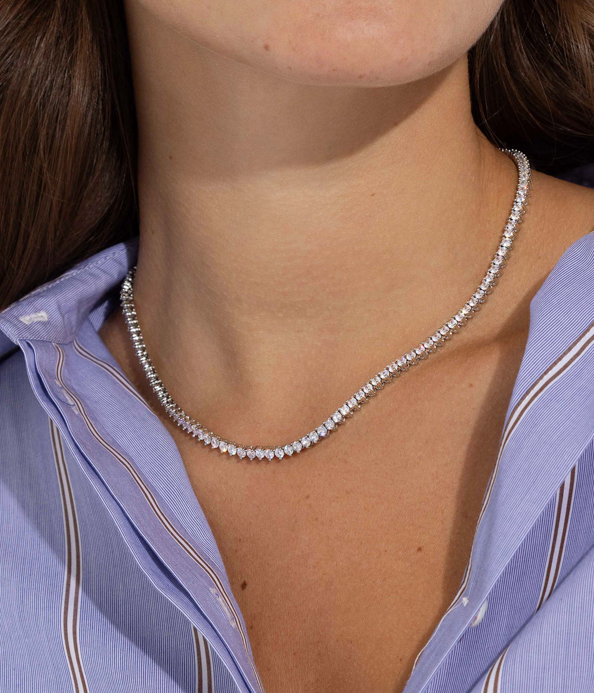 Mercer Slider Tennis Necklace - Loren Hope