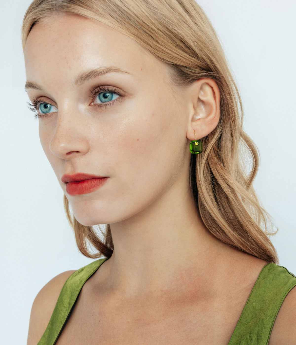Octavia Earrings in Olivine - Loren Hope