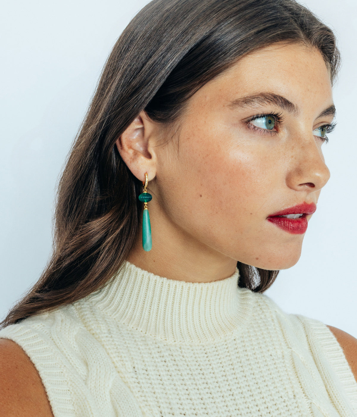 Rafferty Drop Earrings in Aventurine - Loren Hope