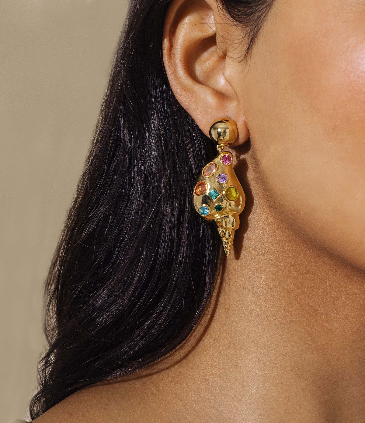 Sandy Shell Earrings - Loren Hope