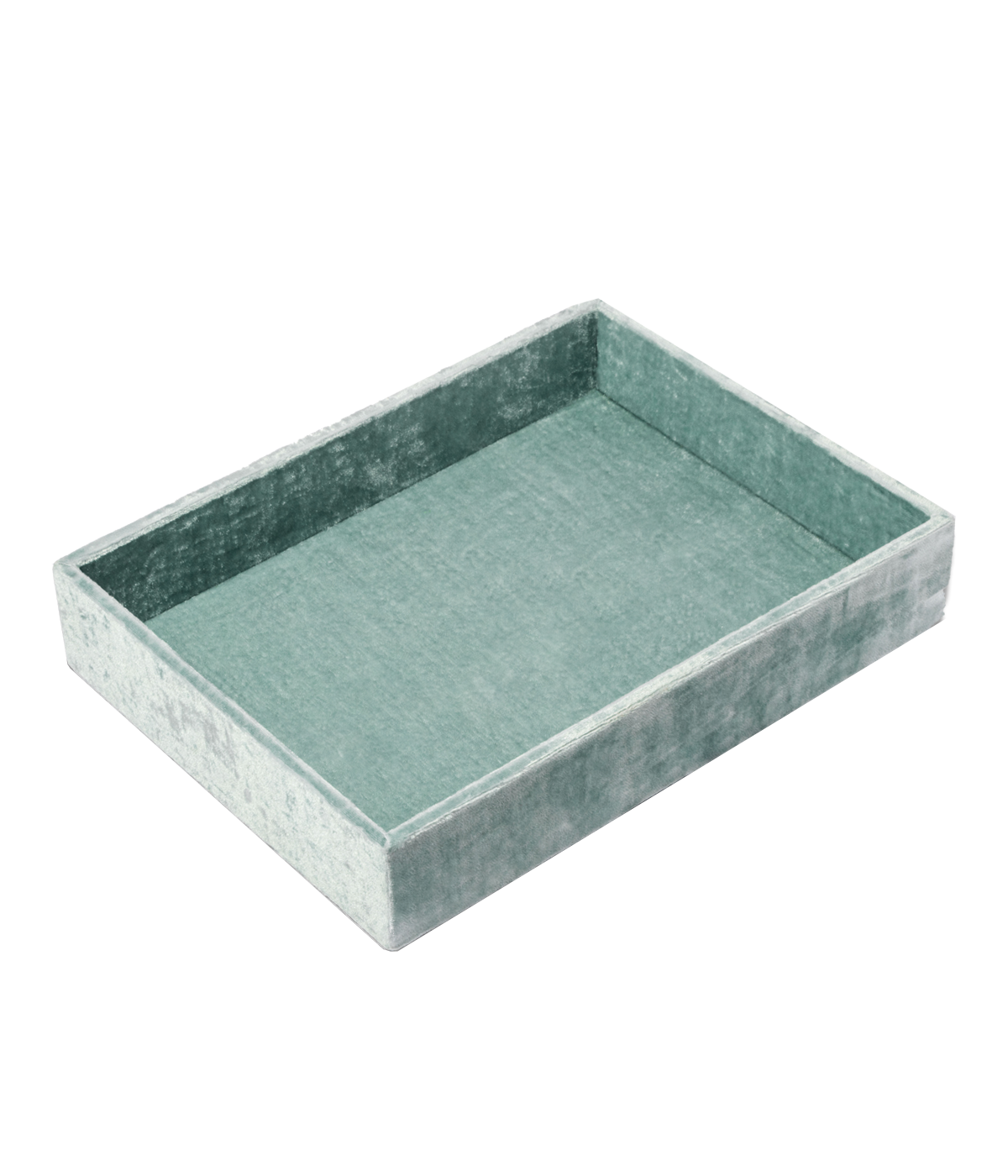 Stackable Silk Velvet Jewelry Tray in Seafoam - Loren Hope
