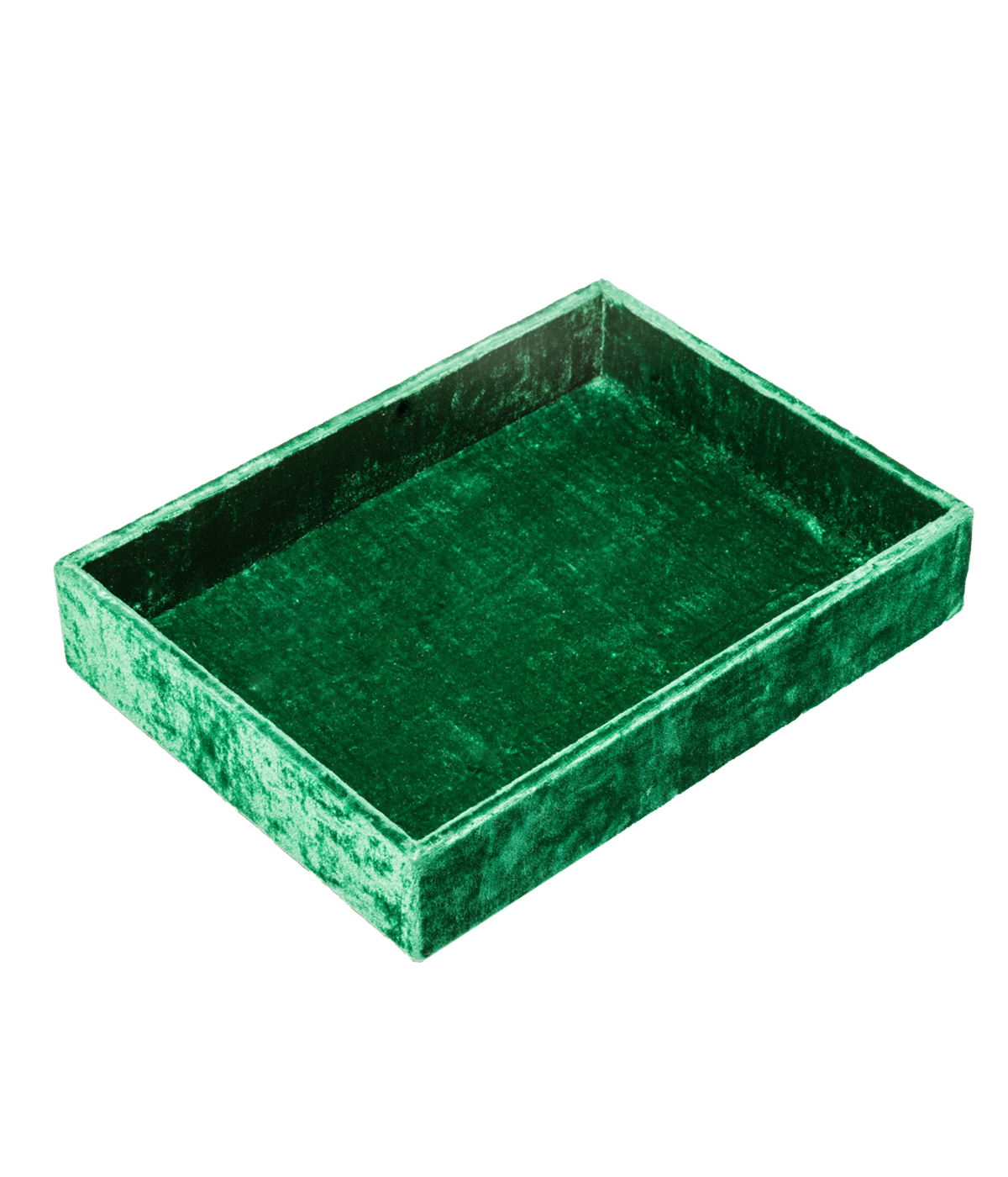 Stackable Silk Velvet Jewelry Tray in Emerald - Loren Hope