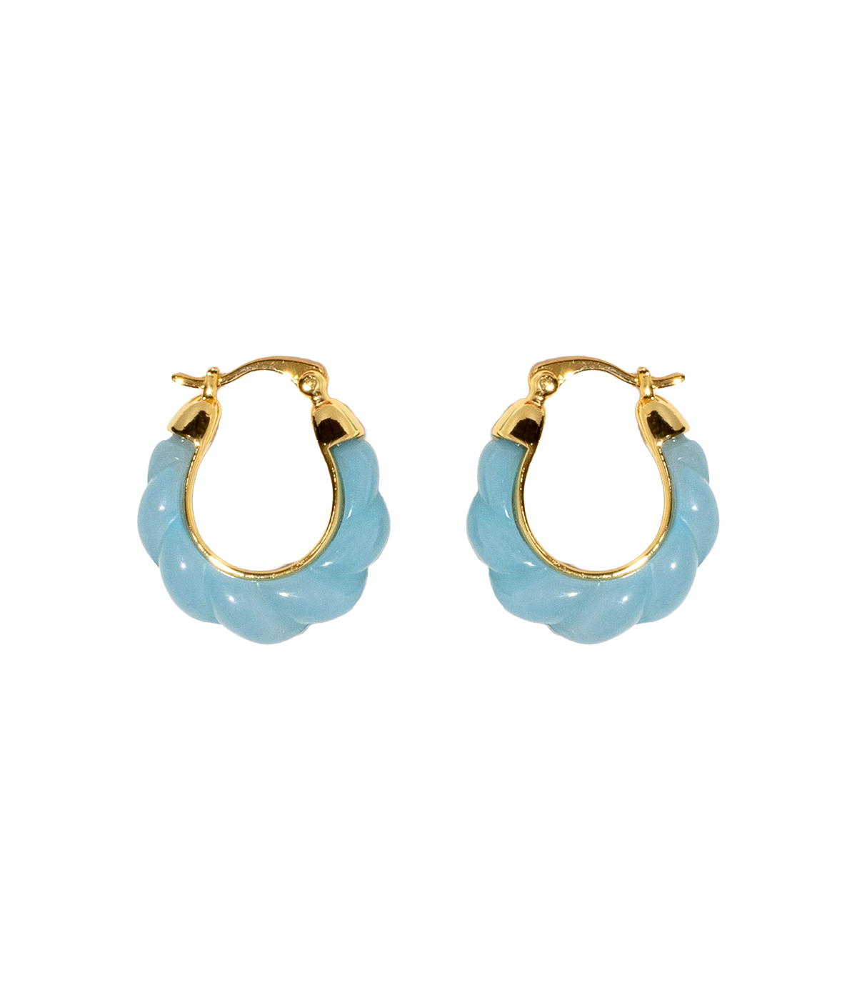 Alani Hoop Earrings in Turquoise - Loren Hope