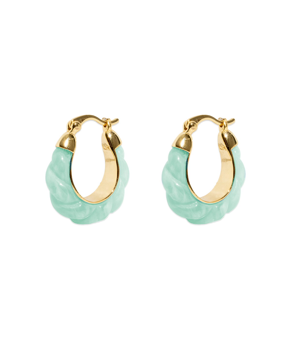 Alani Hoop Earrings in Mint - Loren Hope