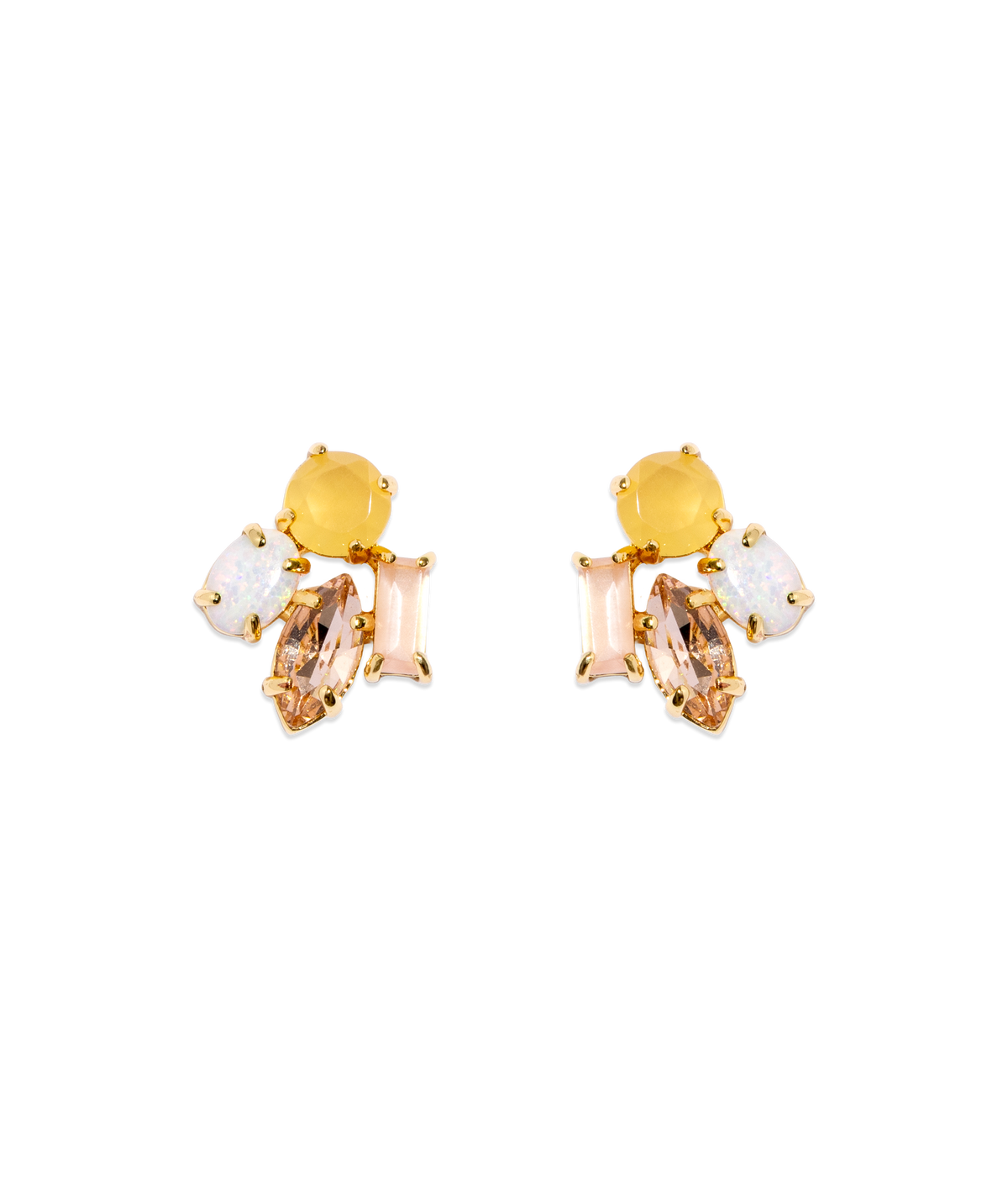Ridley Stud Earrings in Yellow - Loren Hope