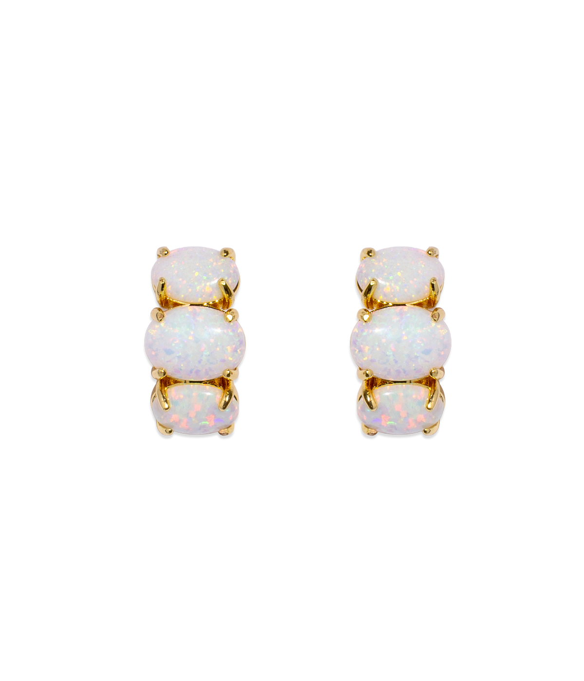 Nola Studs in White Opal - Loren Hope