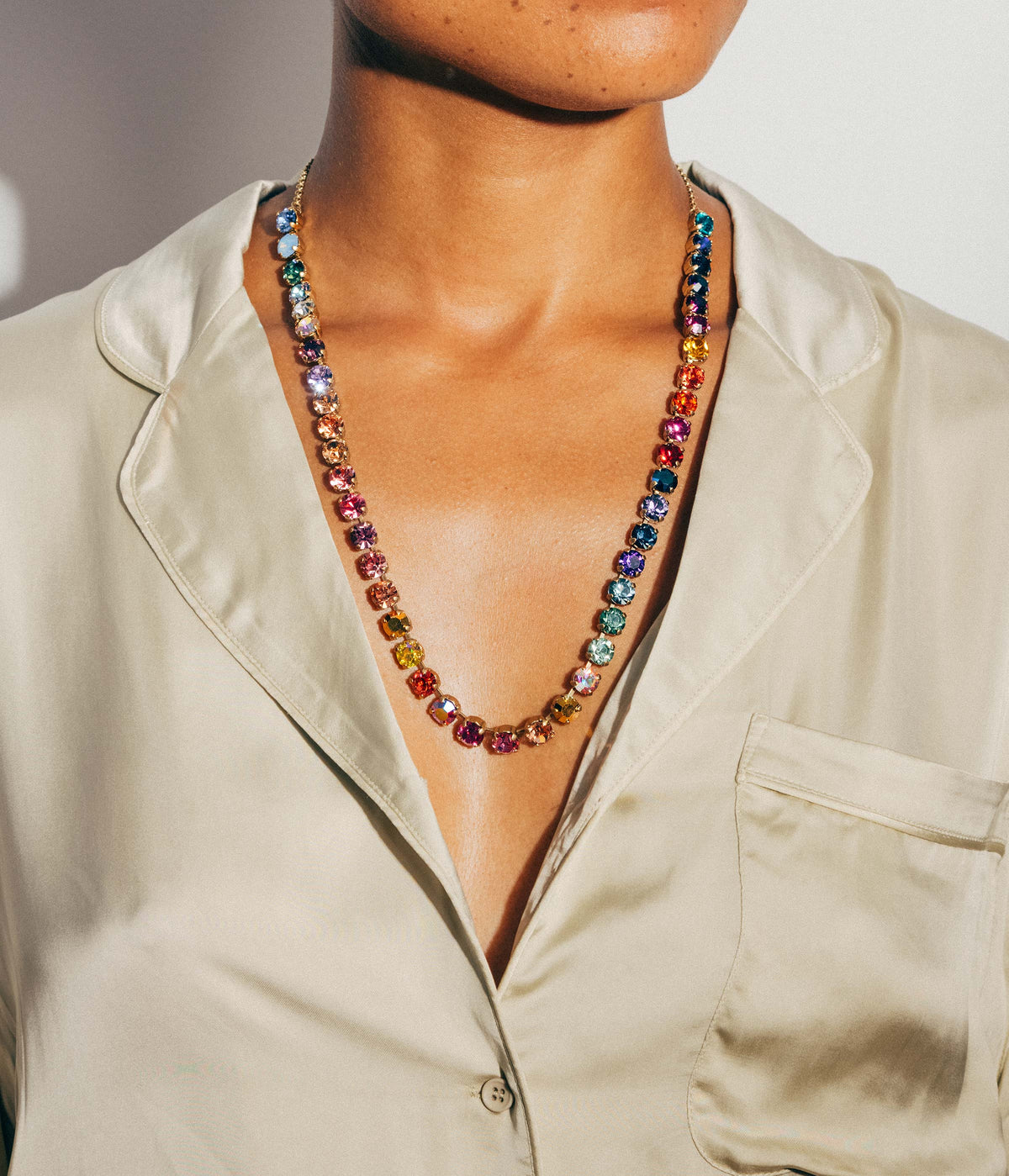 Arista Slider Necklace in Cosmic Ombré - Loren Hope