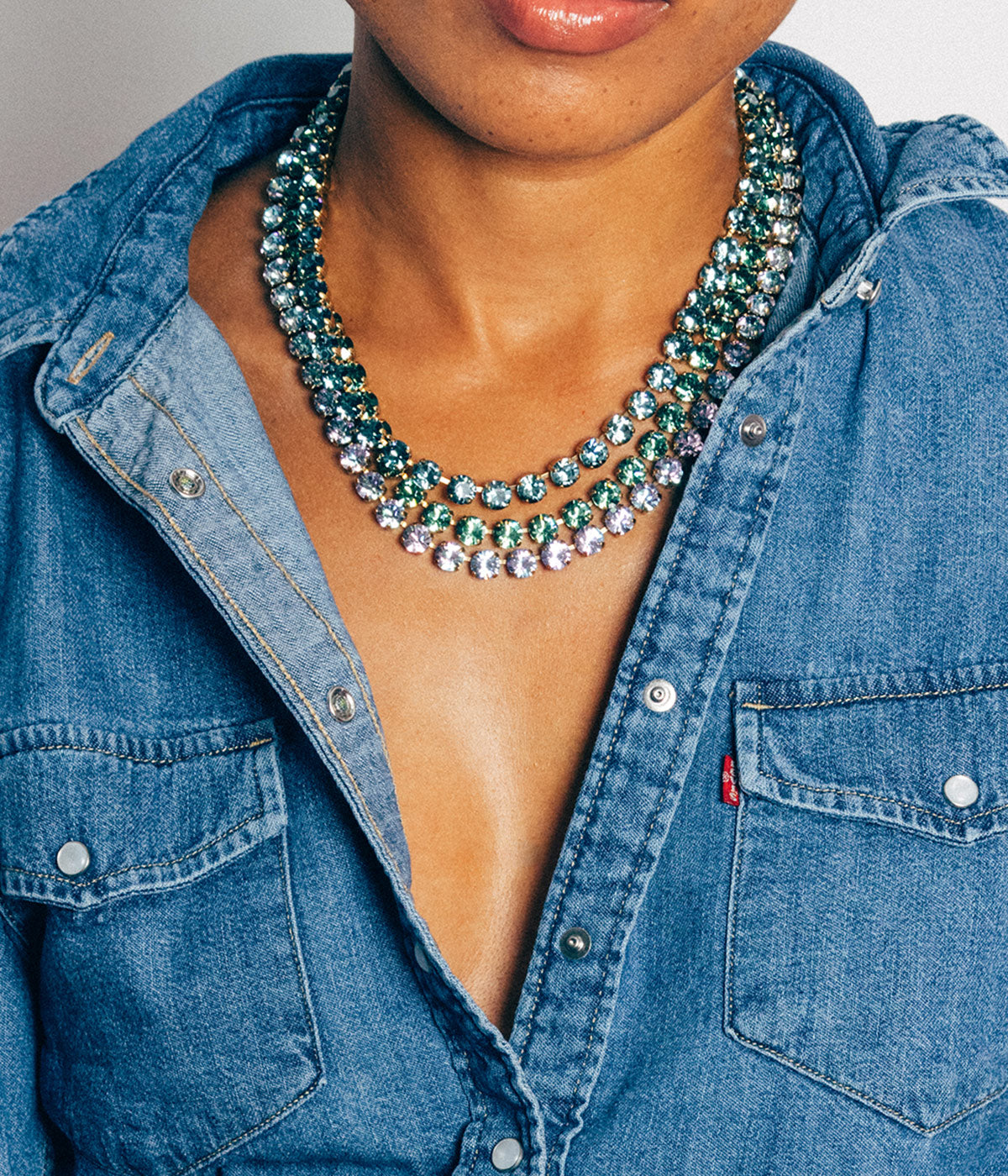 Arista Slider Necklace in Vintage Rose - Loren Hope