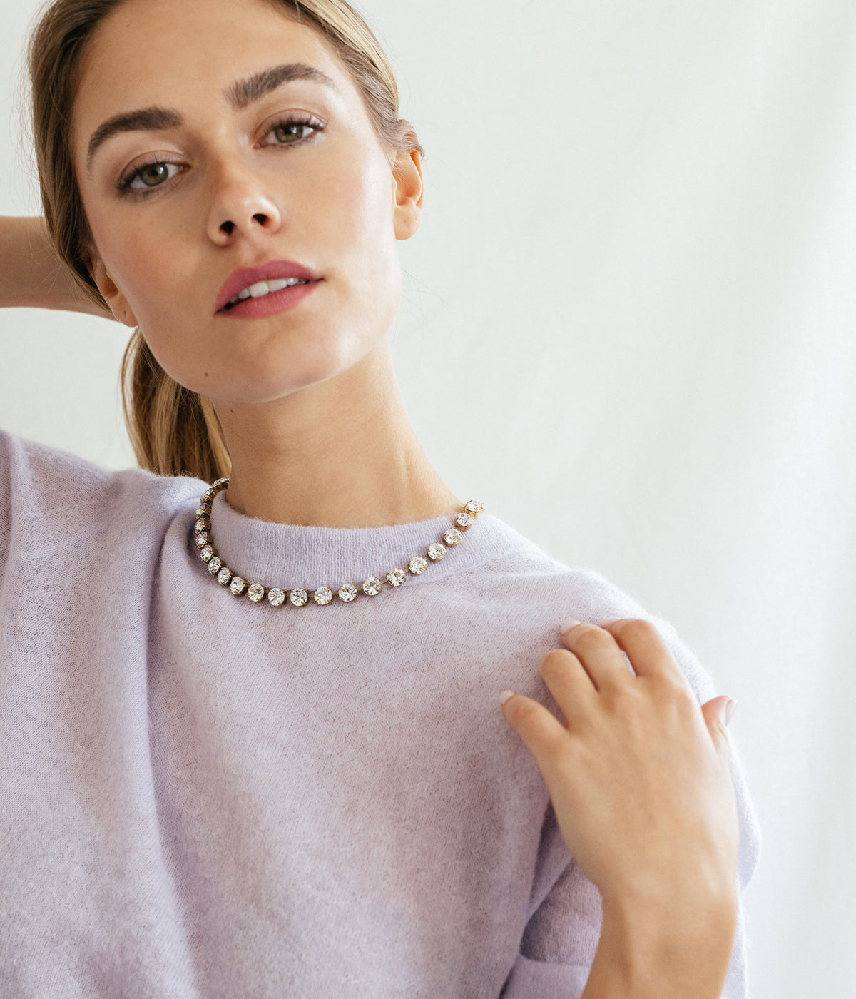 Arista Slider Necklace in Vintage Rose - Loren Hope