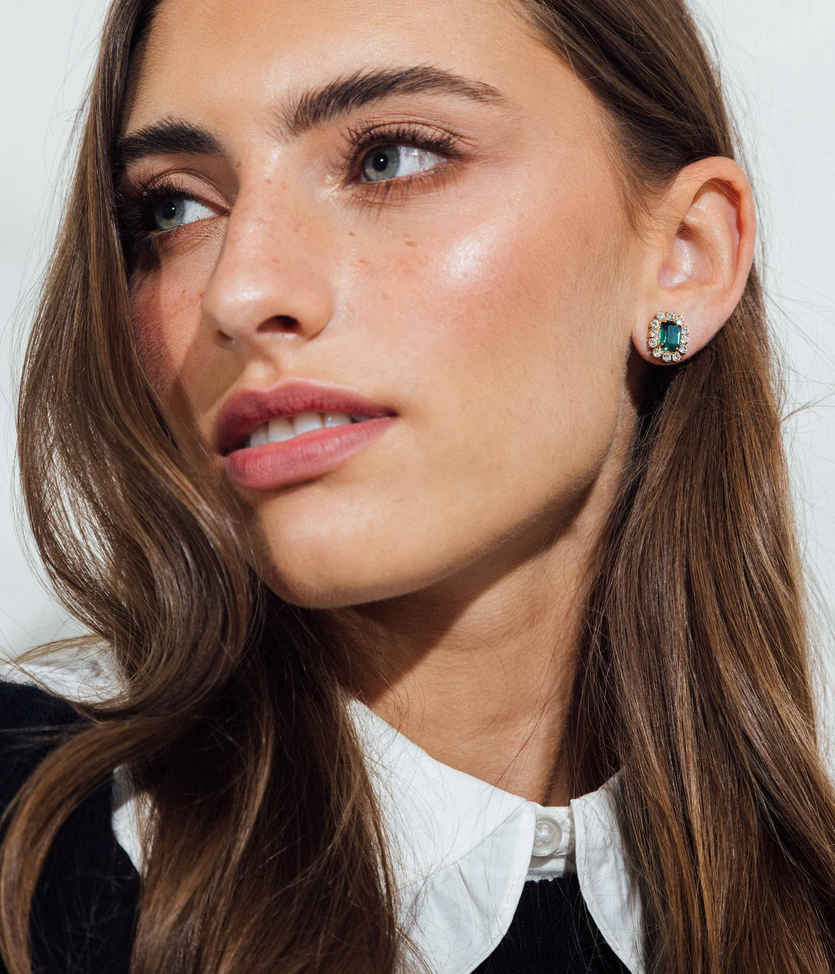 Tati Studs in Emerald - Loren Hope
