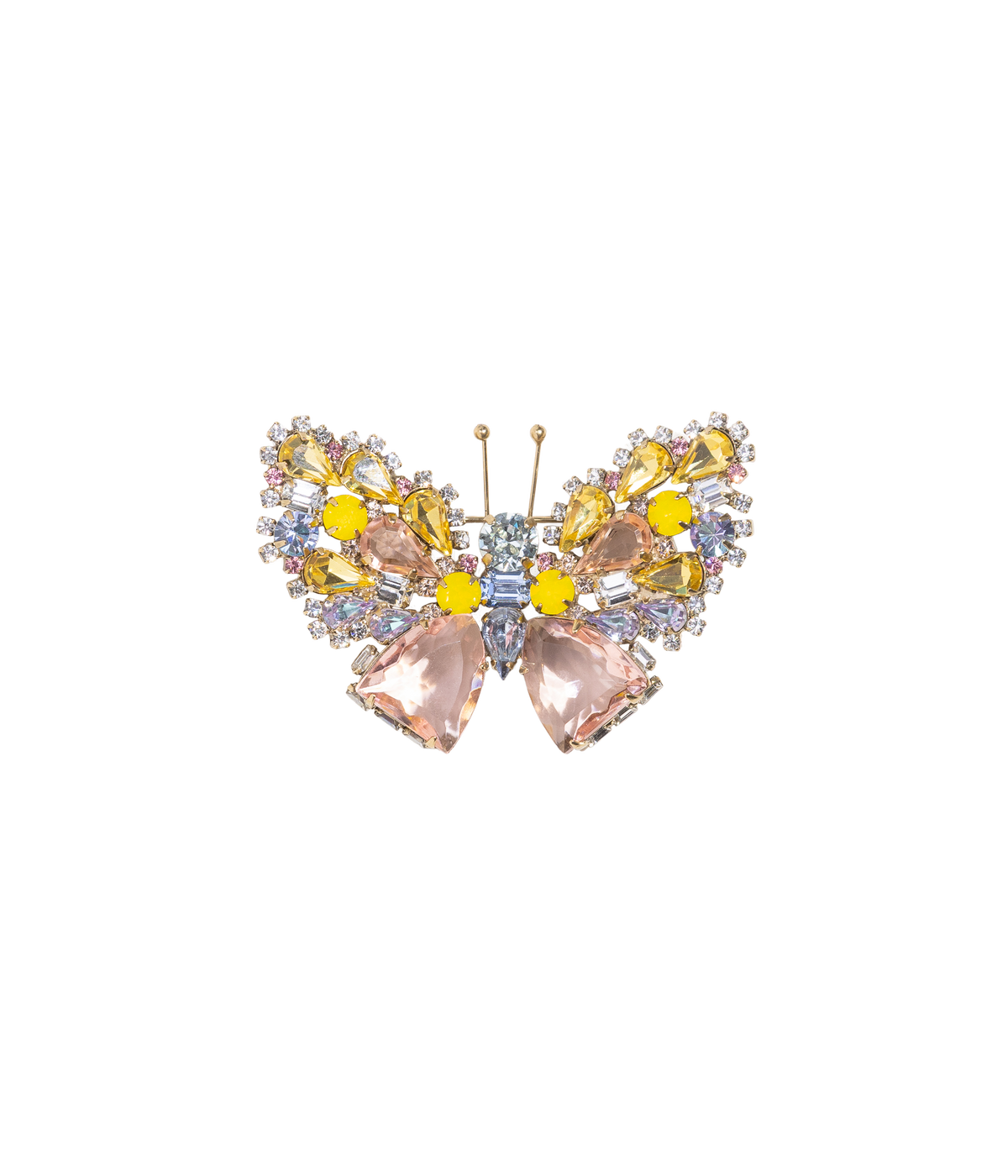 Small Butterfly in Light Topaz / Rosaline / Yellow Opal