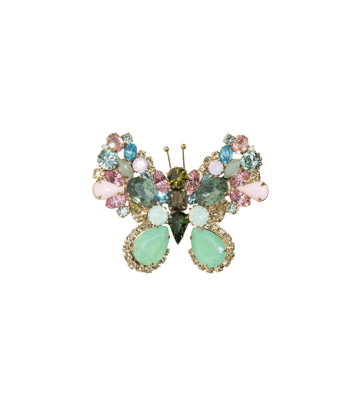 Medium Butterfly in Rose Opal / Chrysolite Opal / Olivine