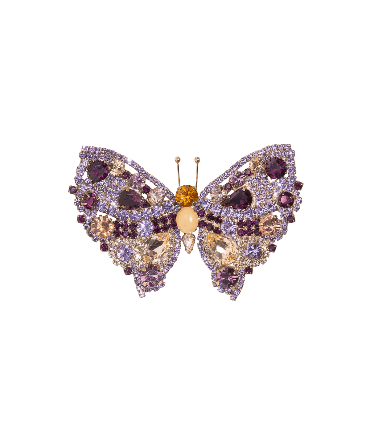Medium Butterfly in Amethyst / Violet / Light Peach