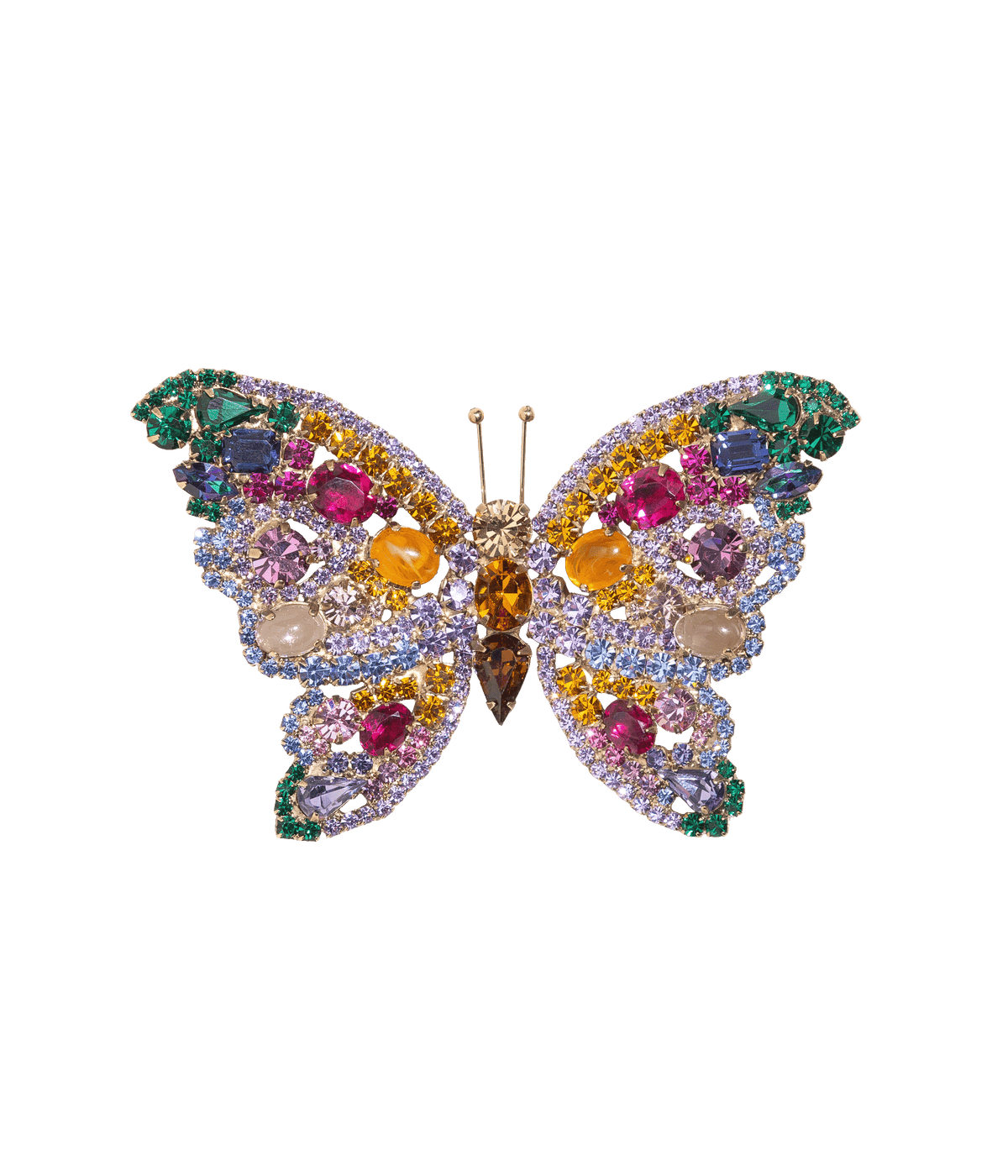 Large Butterfly in Topaz / Violet / Emerald