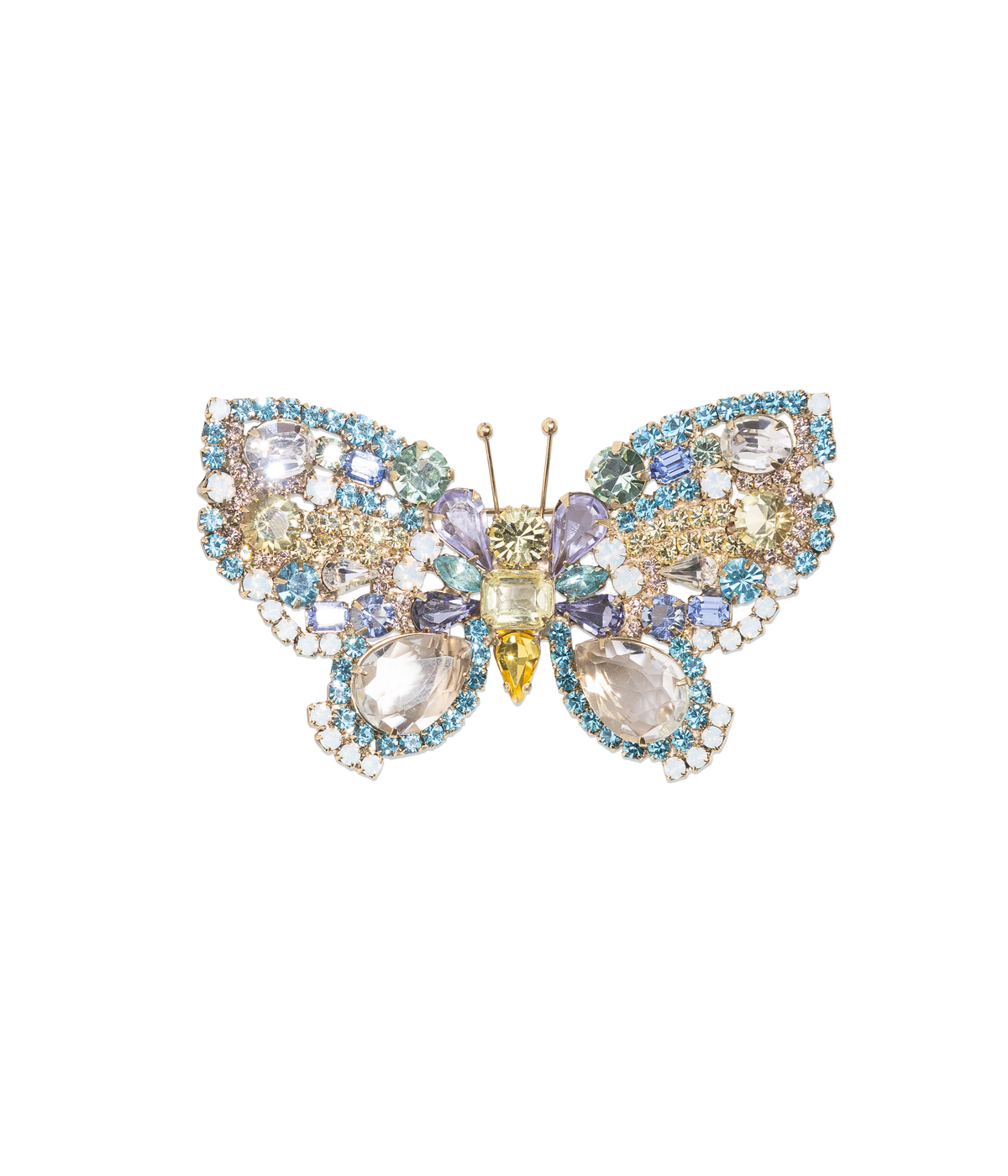 Large Butterfly in Aqua / Jonquil / Violet