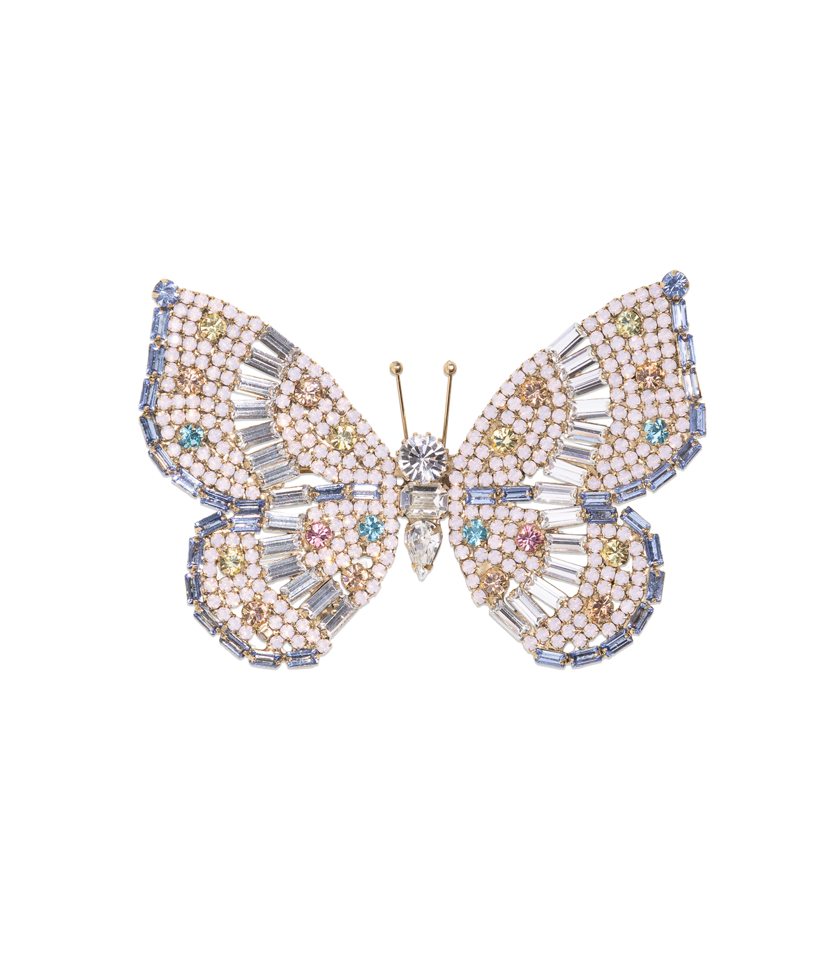 Large Butterfly in Crystal / Light Sapphire / Aqua