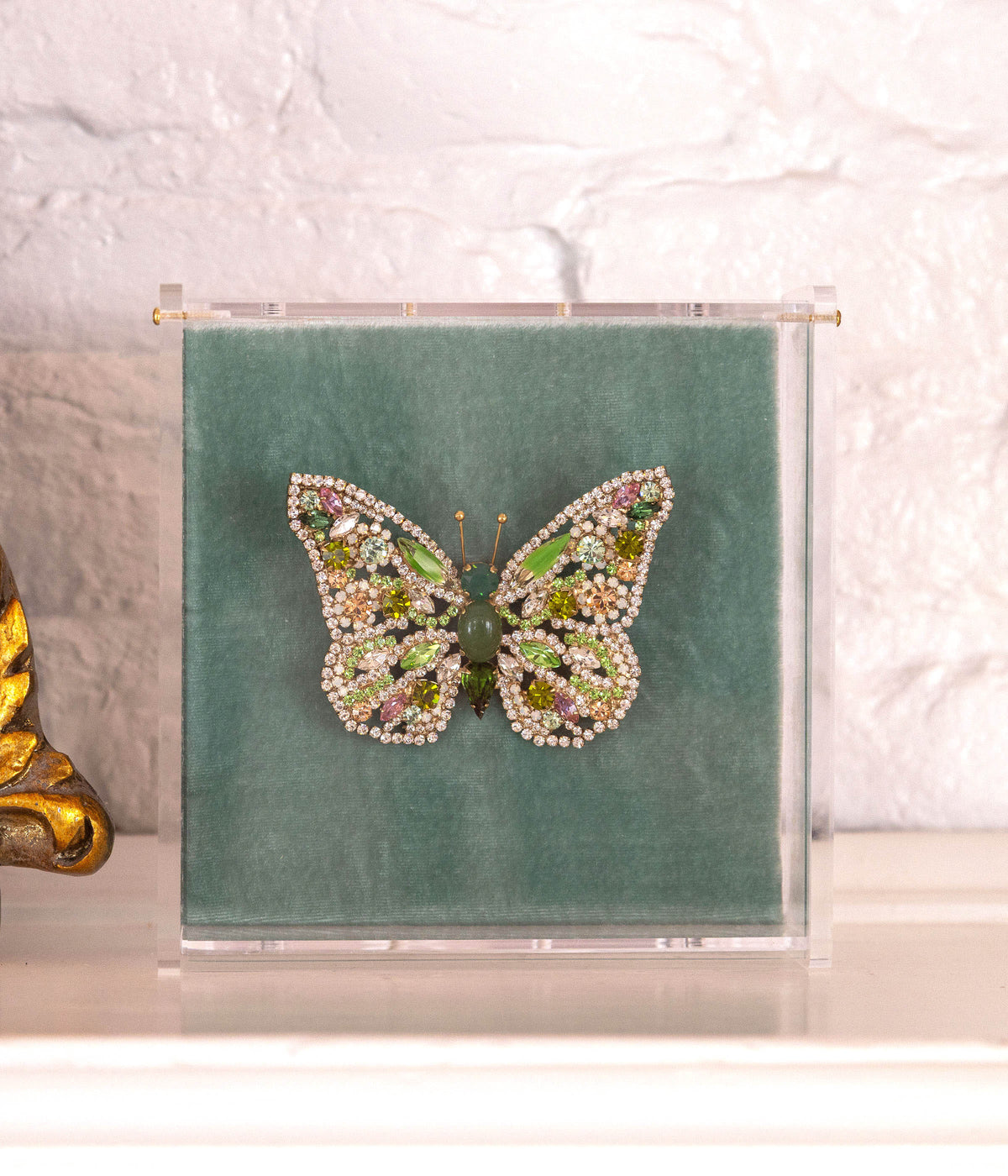 Large Butterfly in Peridot / Olivine / Crystal