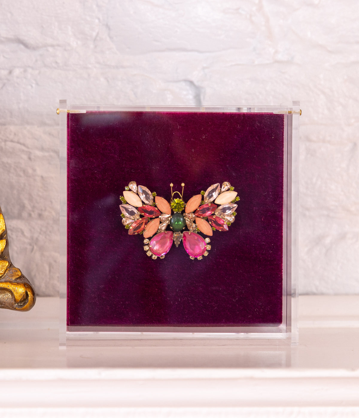Small Butterfly in Rose / Rosaline / Olivine