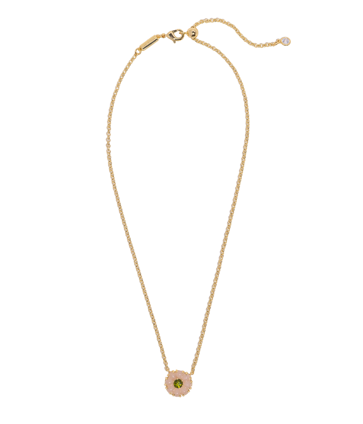 Emeline Flower Necklace in Rose Quartz - Loren Hope