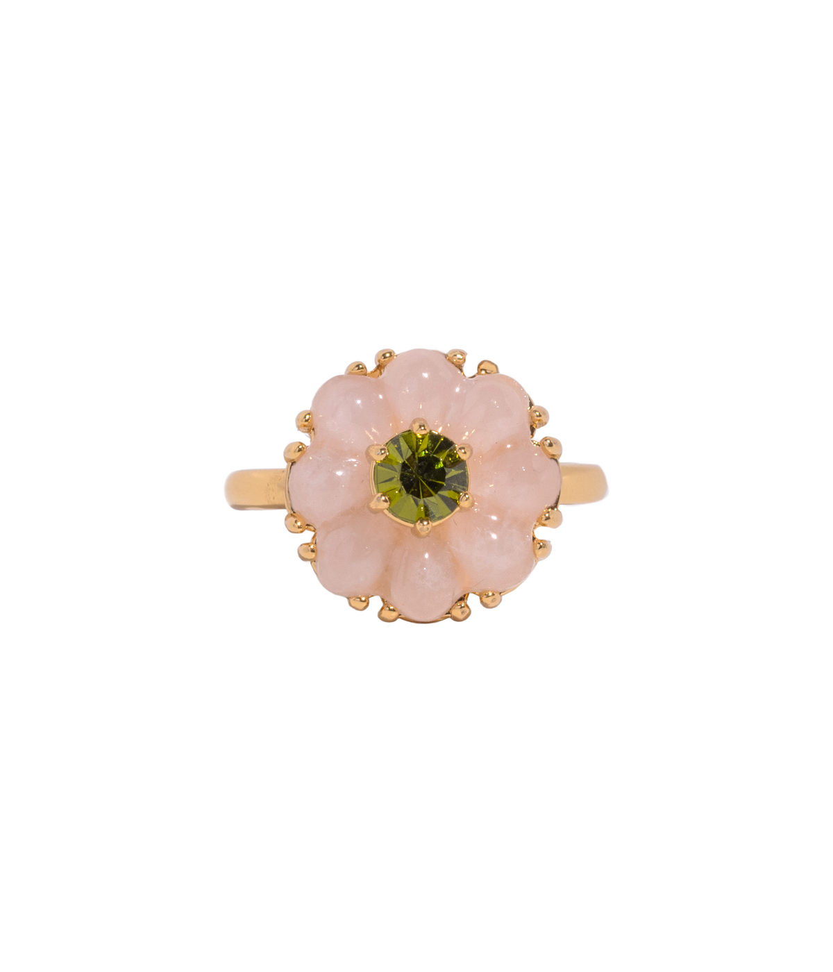 Emeline Flower Ring in Rose Quartz - Loren Hope