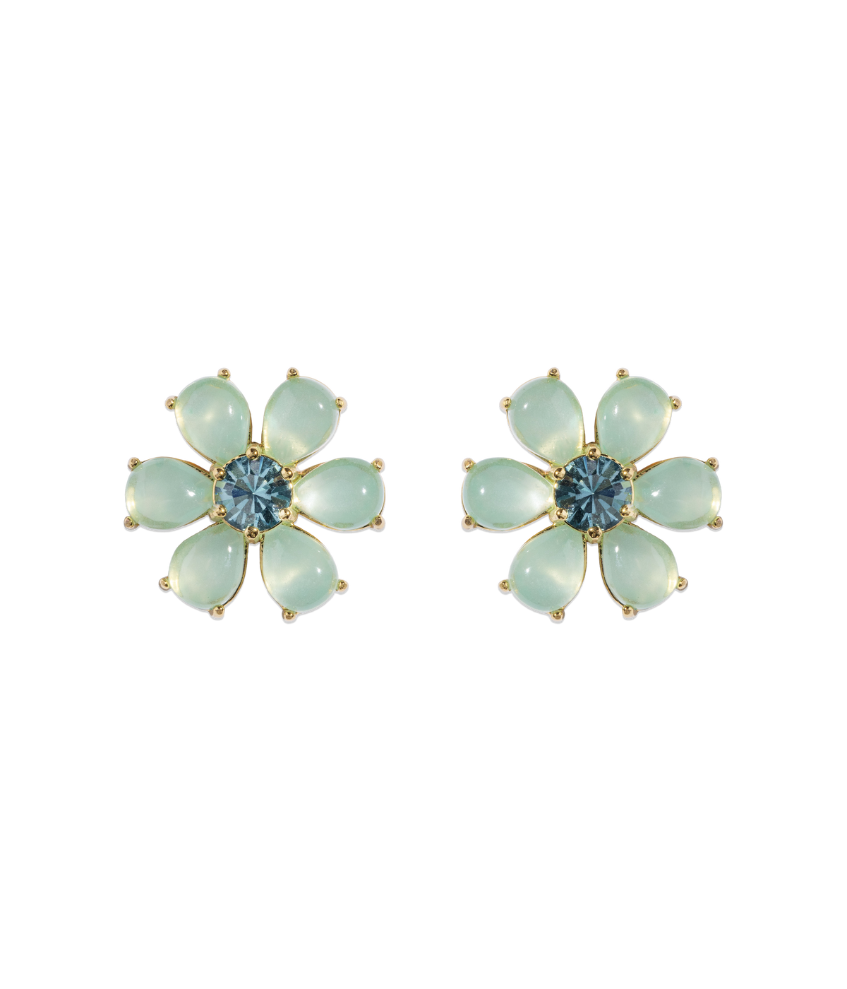 Emeline Flower Studs in Mint - Loren Hope