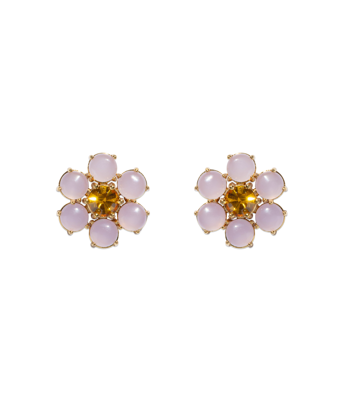Emeline Flower Studs in Lavender - Loren Hope