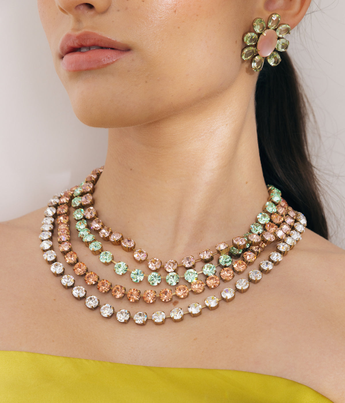 Arista Slider Necklace in Vintage Rose - Loren Hope