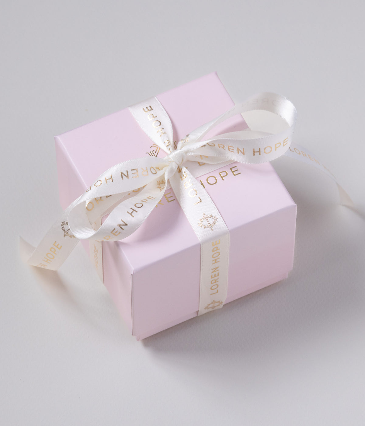 Small Round Pink Opaline Glass Box - Loren Hope