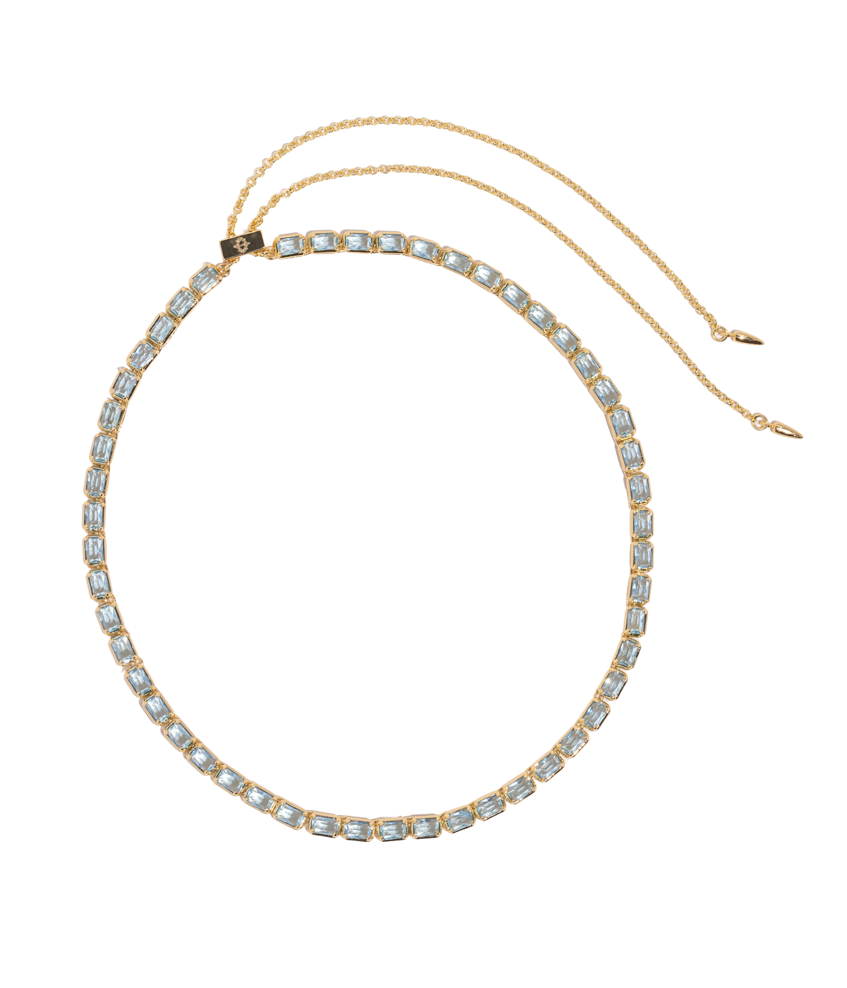 Liza Slider Necklace in Aqua - Loren Hope