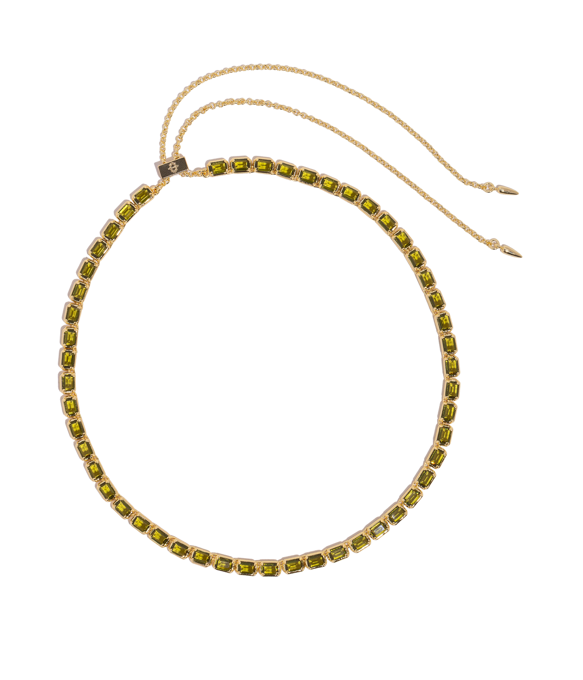 Liza Slider Necklace in Olivine - Loren Hope