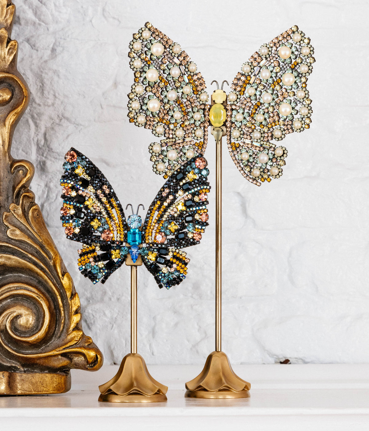 X-Large Empress Butterfly Pearl / Chrysolite / Light Peach - Loren Hope